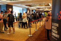 Early risers waiting for the opening keynote to kick-off